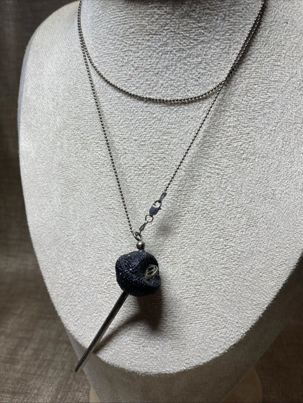 Simone I Smith “Sweet Touch of Hope” Pavé Crystal Lollipop Pendant Necklace MISO